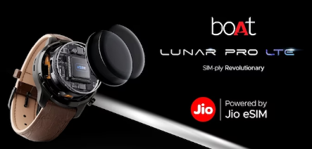 boAt Lunar Pro LTE智能手表宣布兼容JioeSIM