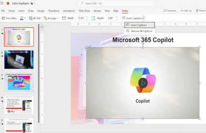 微软为PowerPoint网页版添加了视频字幕和字幕支持
