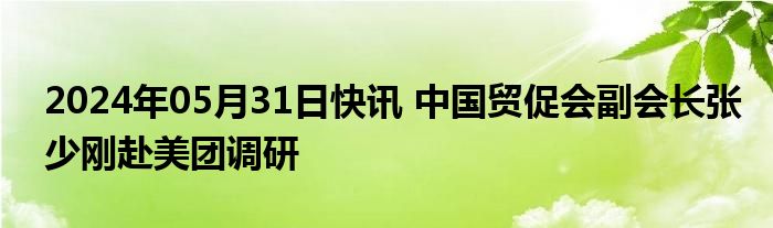 2024年05月31日快讯 中国贸促会副会长张少刚赴美团调研