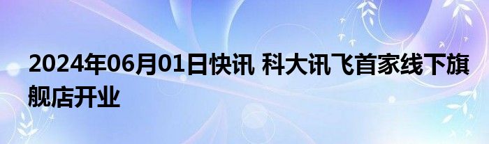 2024年06月01日快讯 科大讯飞首家线下旗舰店开业