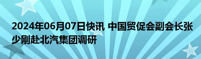 2024年06月07日快讯 中国贸促会副会长张少刚赴北汽集团调研