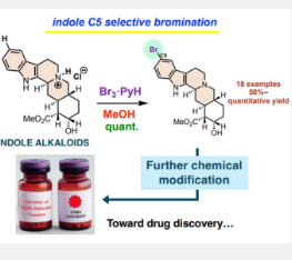 一种简单快速通用的吲哚生物碱选择性溴化方法