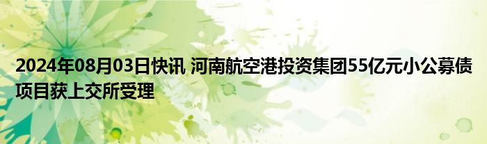 2024年08月03日快讯 河南航空港投资集团55亿元小公募债项目获上交所受理